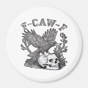 Gothic Lustig F-Caw-F Humor Krähe Essential Retro Magnet