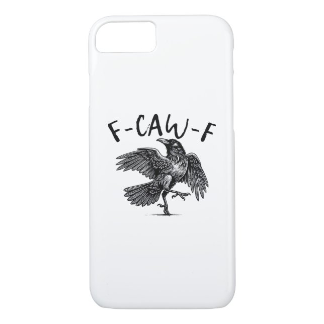 Gothic lustig F-Caw-F Krähe Humor Essential Ästhet Case-Mate iPhone Hülle (Rückseite)
