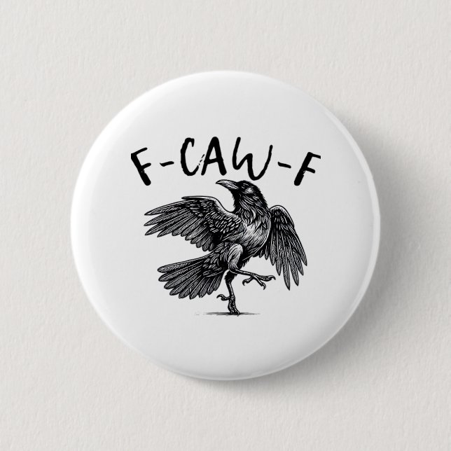 Gothic Lustiger F-Krähe-F-Krähe-Ästhetik Casual-Lo Button (Vorderseite)