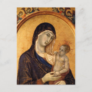 Gothic Madonna and Child Postkarte