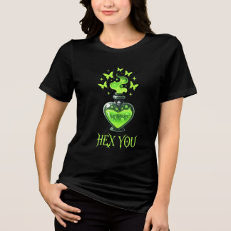 Gothic-Magie-Trankflasche-Hex-Fluch-You-Grün-Hexer Tri-Blend Shirt