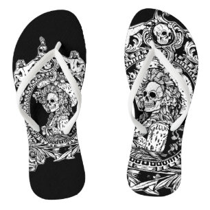 Gothic Maiden Flip Flops