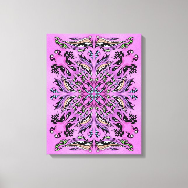 Gothic Mandala Stretched Canvas Print Leinwanddruck (Vorderseite)