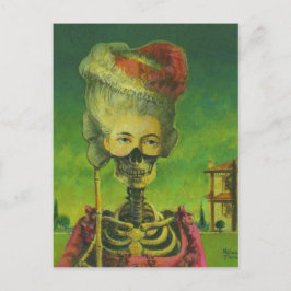 Gothic Masked Skeleton Postcard Postkarte