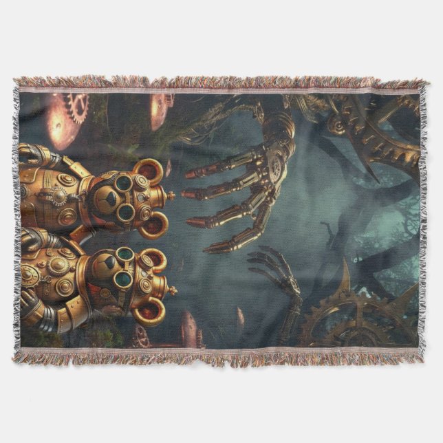 Gothic Mechanical Dark Forest Steampunk Gummy Bear Decke (Vorderseite)