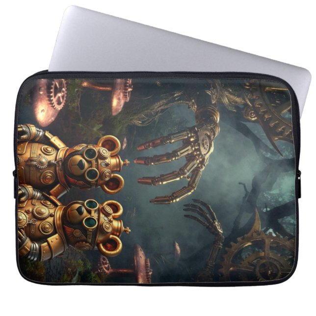 Gothic Mechanical Dark Forest Steampunk Gummy Bear Laptopschutzhülle (Vorderseite)