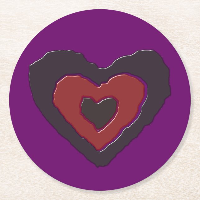 Gothic Melting Liebe Heart Paper Untersetzer (Vorderseite)