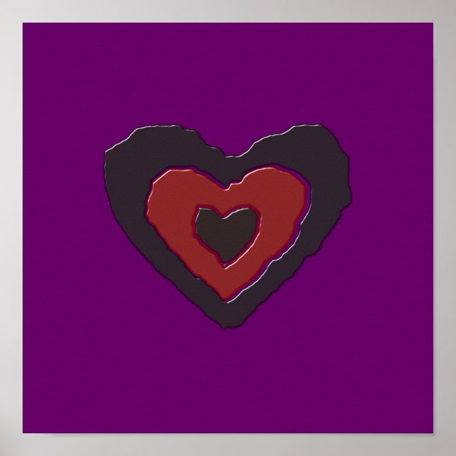 Gothic Melting Liebe Heart Poster (Vorne)