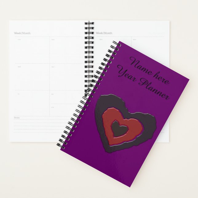 Gothic Melting Liebe Herz Custom Planer (Anzeige)