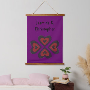 Gothic Melting Liebe Herz Custom Wandteppich Mit Holzrahmen