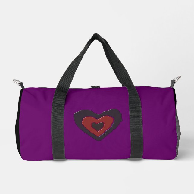 Gothic Melting Liebe Herz Duffle Bag (Vorderseite)