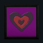 Gothic Melting Liebe Herz Geschenkboxen<br><div class="desc">Diese phantastische Geschenkboxen zeichnet sich durch ein wunderschönes Digitalbild eines gotischen Schwarz-Rot-Herzens aus, mit geröteten Kanten, die mit einem ätherischen Licht glänzen und schmelzen. Der Hintergrund ist lila.</div>