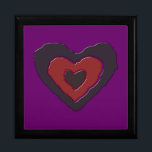 Gothic Melting Liebe Herz Geschenkboxen<br><div class="desc">Diese phantastische Geschenkboxen zeichnet sich durch ein wunderschönes Digitalbild eines gotischen Schwarz-Rot-Herzens aus,  mit geröteten Kanten,  die mit einem ätherischen Licht glänzen und schmelzen. Der Hintergrund ist lila.</div>