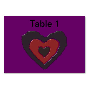 Gothic Melting Liebe Herz individuell anpassbare T Tischnummer
