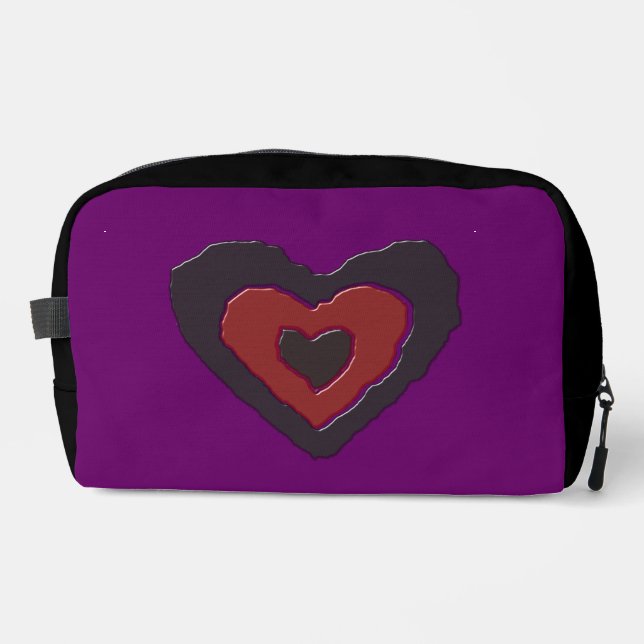 Gothic Melting Liebe Herz Waschbeutel (Vorderseite)