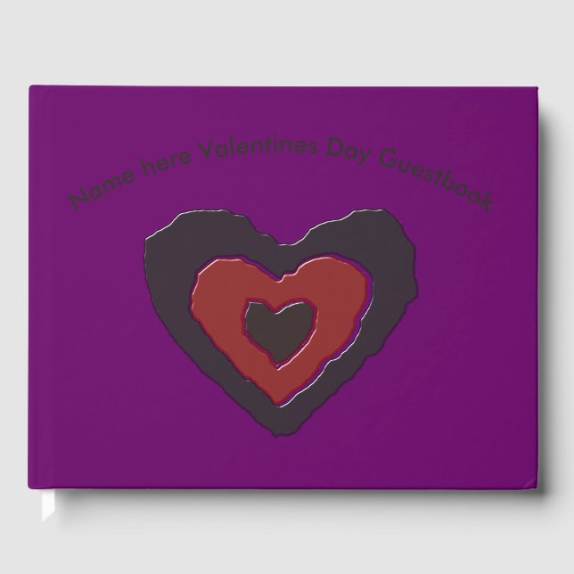 Gothic Melting Liebe Herzbuch Gästebuch (Vorderseite)