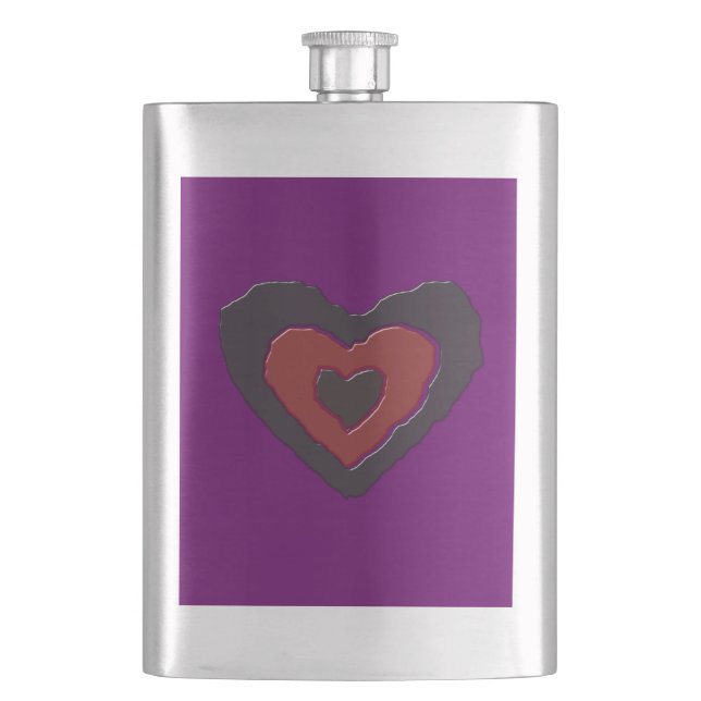 Gothic Melting Liebe Herzflaschen Flachmann (Vorderseite)