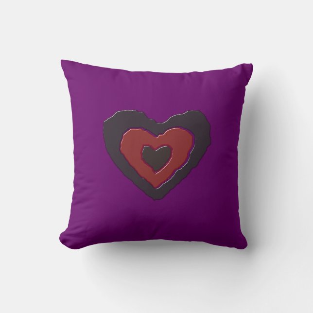 Gothic Melting Liebe Herzkissen Kissen (Vorderseite)