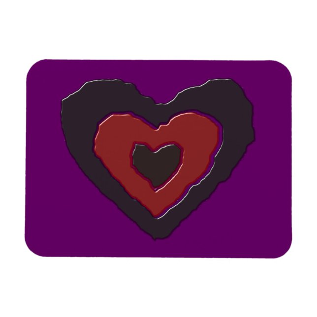 Gothic Melting Liebe Herzmagnet Magnet (Horizontal)