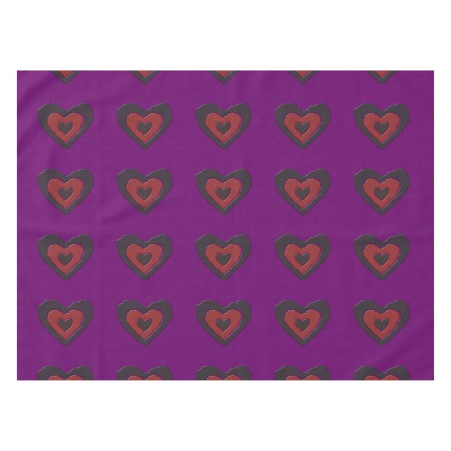 Gothic Melting Liebe Herztablett Tischdecke (Vorderseite (Horizontal))