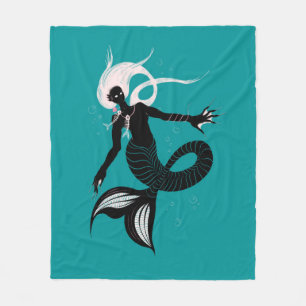 Gothic Mermaid Dark Fantasy Sea Creature Fleecedecke