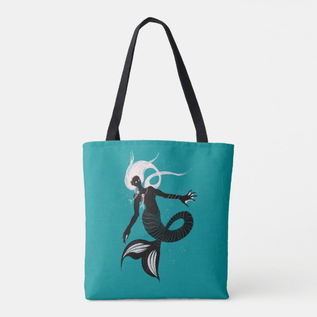 Gothic Mermaid Dark Fantasy Sea Creature Tasche (Rückseite)