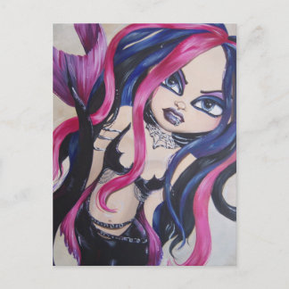 Gothic Mermaid Postcard Postkarte