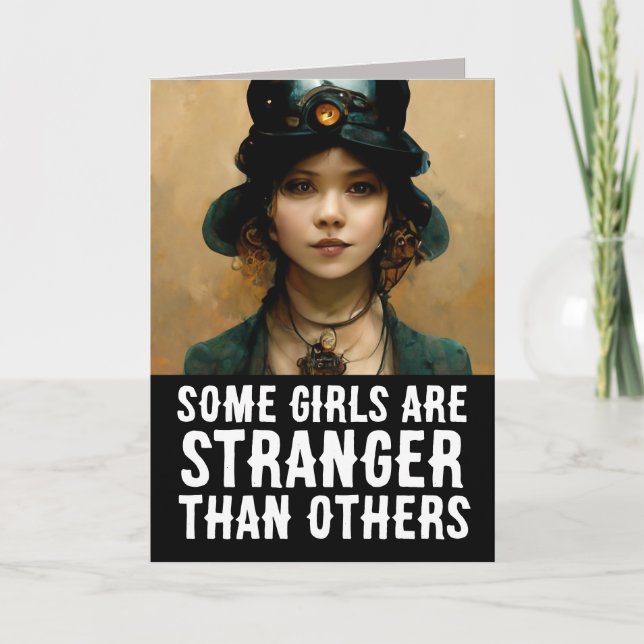 GOTHIC MIRL STANGE BIRTHDAY GREETING CARD KARTE (Vorderseite)