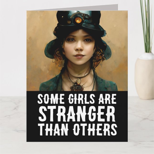 GOTHIC MIRL STEAMPUNK GEBURTSTAGNKARTE SIE KARTE (Vorderseite)