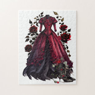 Gothic Mode Viktorianische Kleidung und hohe Stief