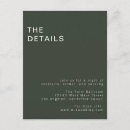 Gothic Modern Green Enclosure Card Einladung