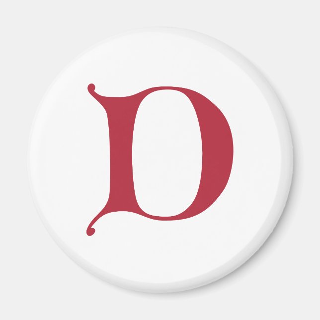 Gothic Monogram Letter D Magnet (Vorne)