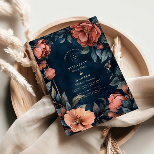 Gothic Moody Floral Wedding Einladung (Von Creator hochgeladen)