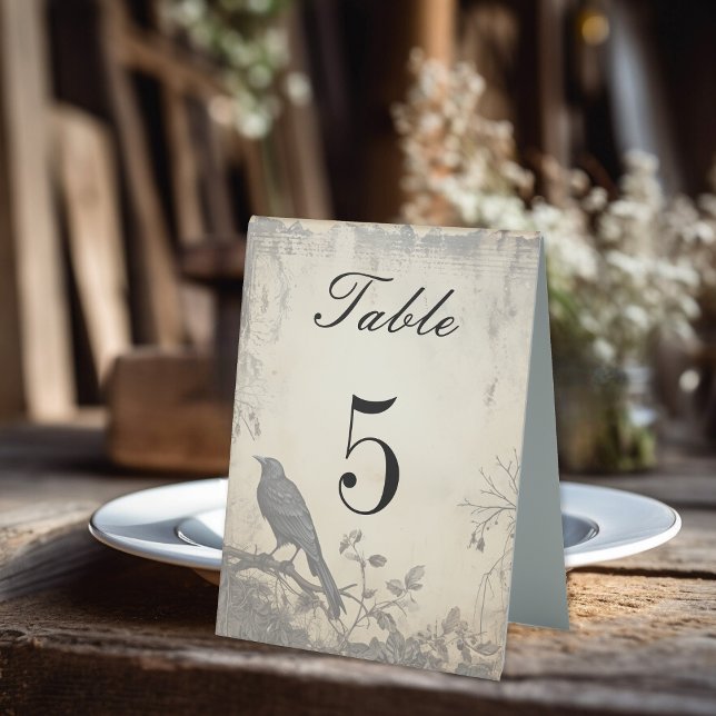 Gothic Moody Scenes Cream & Black Table Zelt Sign Tischaufsteller (Von Creator hochgeladen)