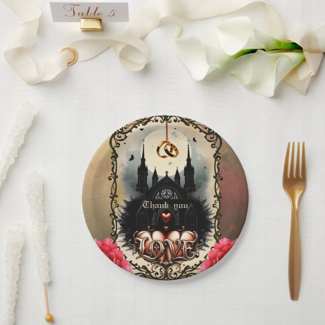 Gothic Moon –Eternal Love Beneath the Midnight Sky Pappteller (Hochzeit)