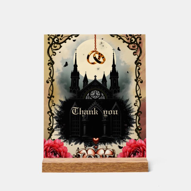 Gothic Moon – Ewige Liebe unter dem Mitternachtshi Acrylschild (Vorderseite)