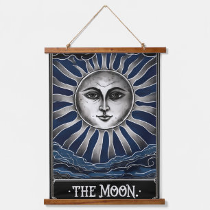 Gothic Moon Tarot Wandteppich Mit Holzrahmen