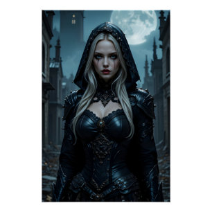 Gothic Moon Warrior Poster