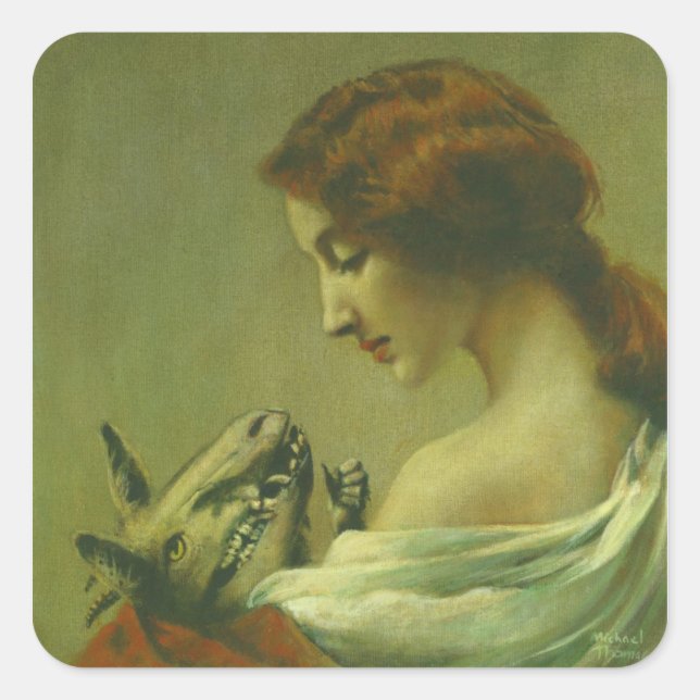 Gothic Mother and Child Surreal Aufkleber (Vorderseite)