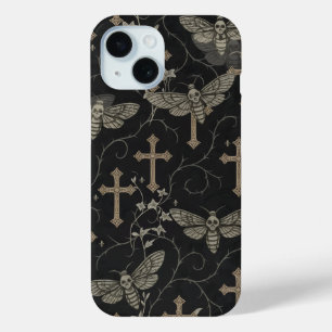 Gothic Motte & Kreuz Damast Handyhülle Case-Mate iPhone Hülle
