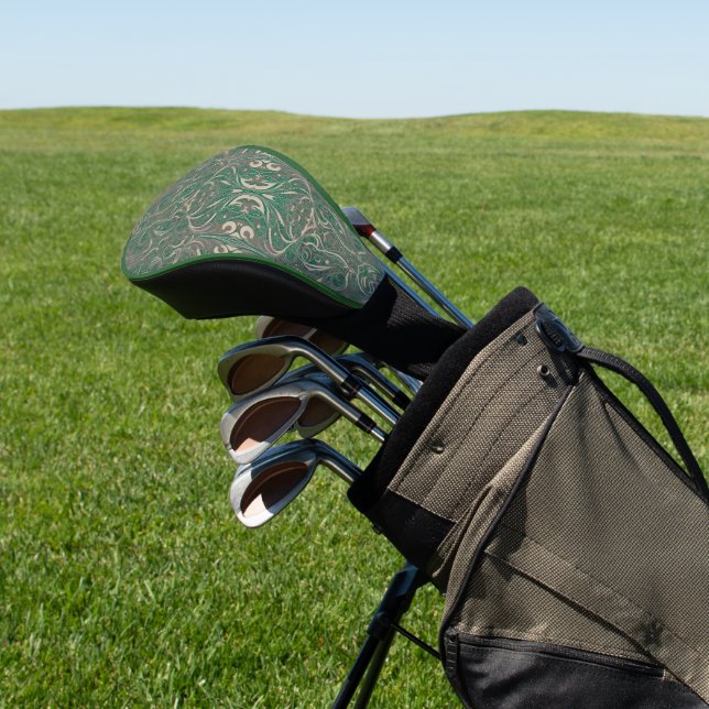 Gothic Muster Green Golf Head Cover Golf Headcover (In SItu)