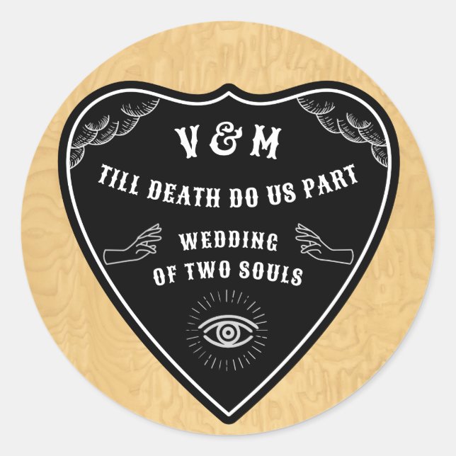 Gothic Mystical Spirit Board Halloween Planchette Runder Aufkleber (Vorderseite)