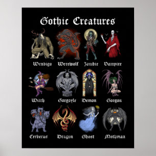 Gothic Mythical Creations Poster