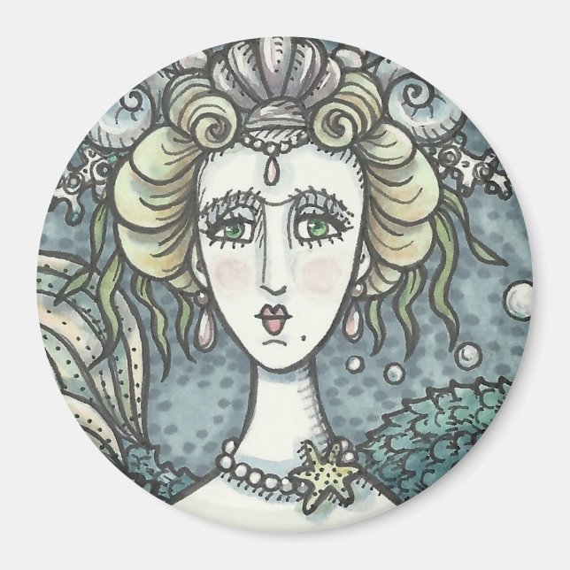 GOTHIC NEPTUNE'S MERMAID PARAMOUR, MAGNET Round (Vorne)