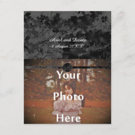 Gothic Nightfall Floral Wedding Handfasts Foto Einladung