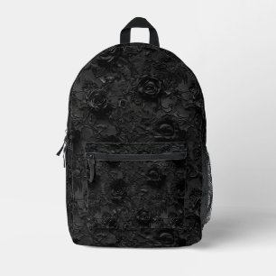 Gothic Noir Lace Pattern Black Bedruckter Rucksack