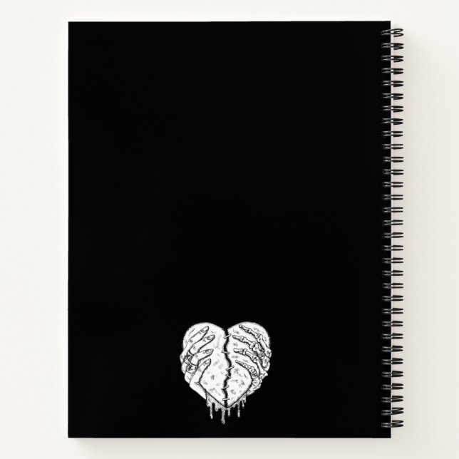 Gothic Notebook for Dark Aesthetics & Deep Ideas Notizbuch (Rückseite)