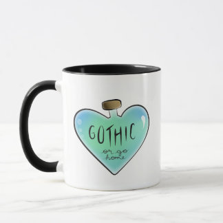 Gothic oder Go Zuhause Tasse (blau/Aquamarin)