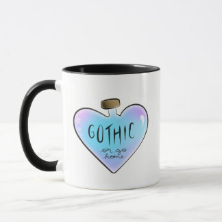 Gothic oder Go Zuhause Tasse (Lila/blau)