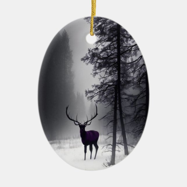 Gothic Ornament Elk in Woods (Vorne)